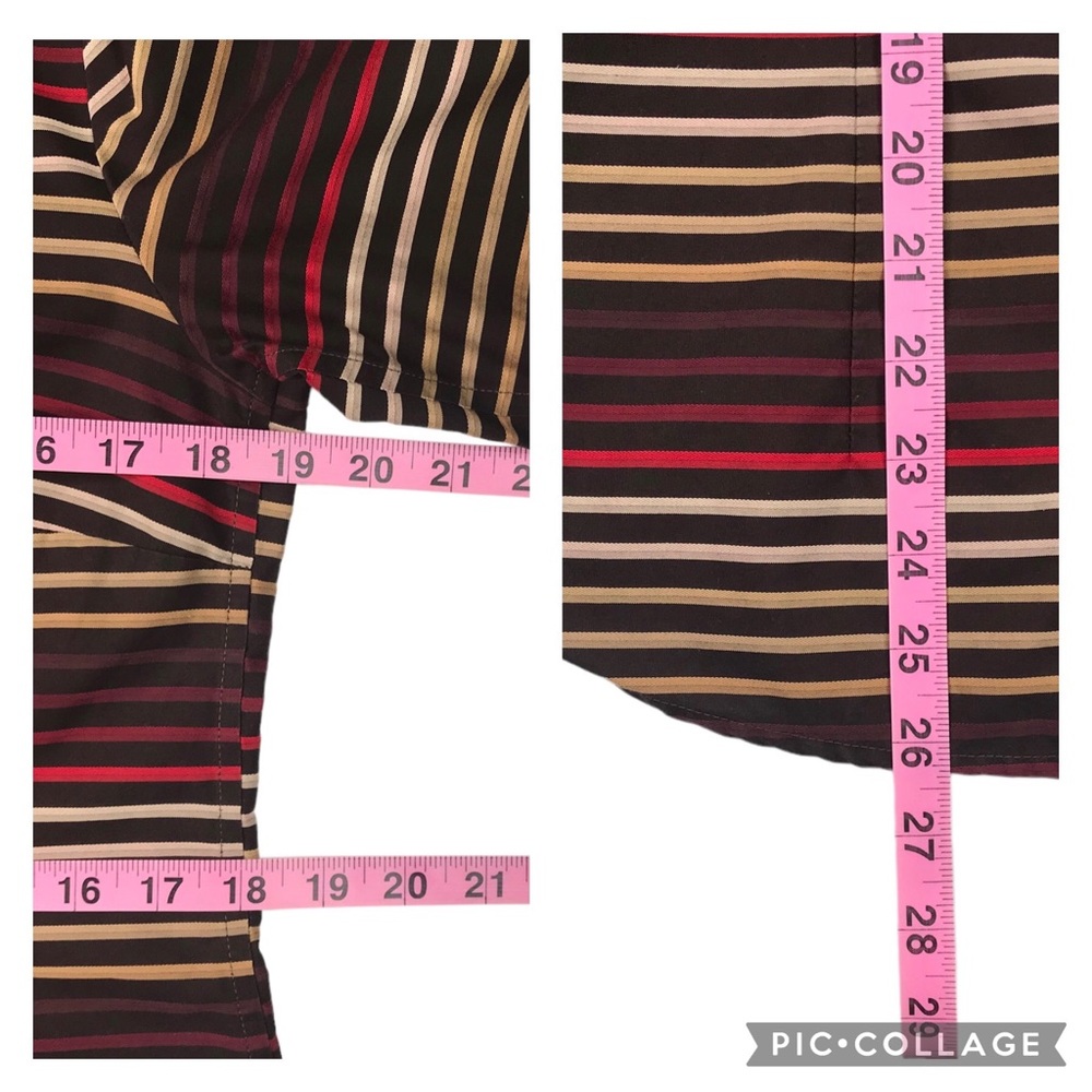 🎈SALE Coldwater Creek Classic Striped Blouse Size S No Iron Fitted Autumn Fall - Picture 12 of 15